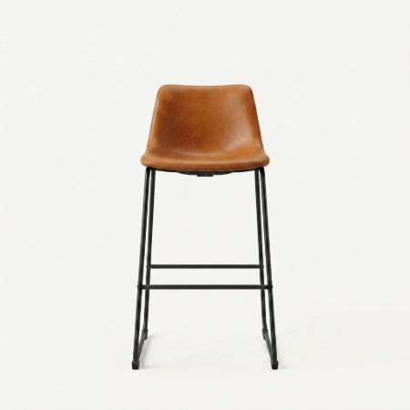 Picture of Risto Bar Stool Leather Look (seat height 75cm)