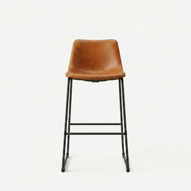 Picture of Risto Bar Stool Leather Look (seat height 75cm)