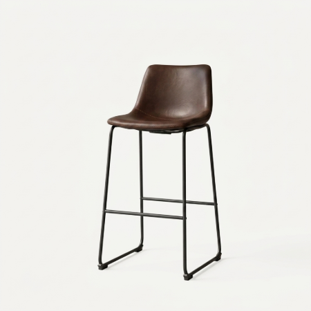 Picture of Risto Bar Stool Leather Look (seat height 75cm)