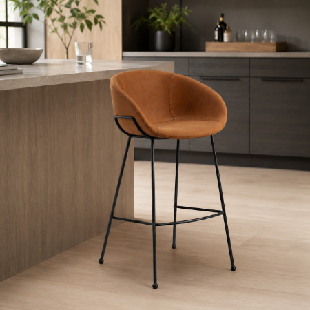 Picture of Feston PU leather bar stool (seat height 76cm)