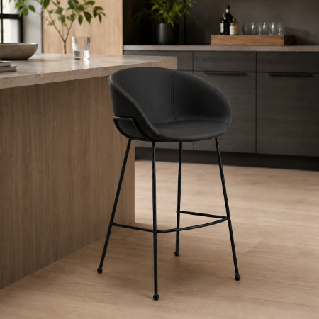 Picture of Feston PU leather bar stool (seat height 76cm)