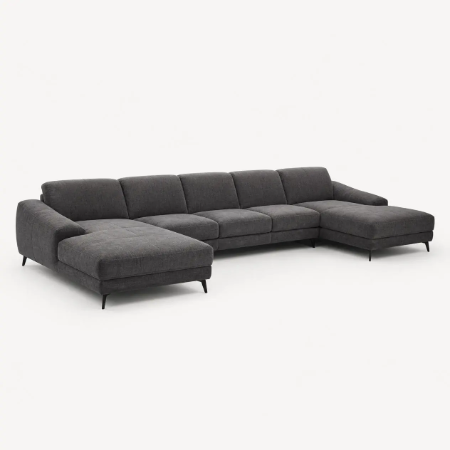 Picture of Lounge U-Sofa Sloping Chenille