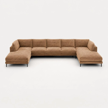 Picture of Lounge U-Sofa Sloping Chenille