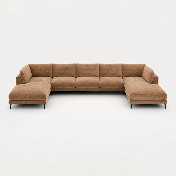 Picture of Lounge U-Sofa Sloping Chenille
