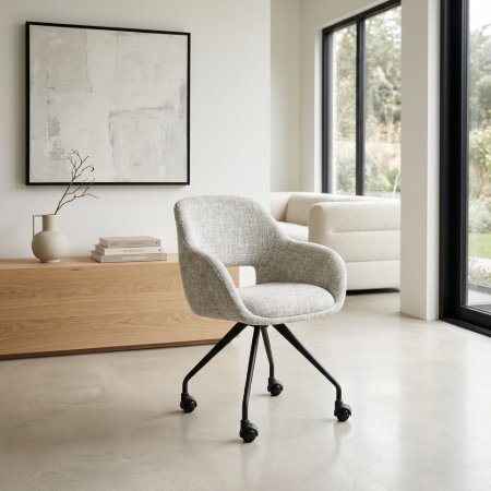Picture of Deonte dining chair on wheels