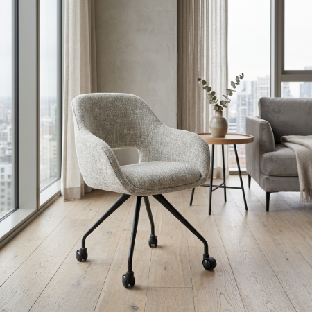 Picture of Deonte dining chair on wheels