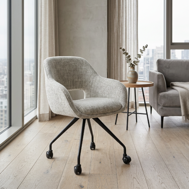 Picture of Deonte dining chair on wheels