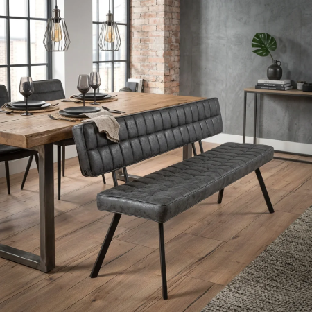 Picture of Ginger leather-look dining bench