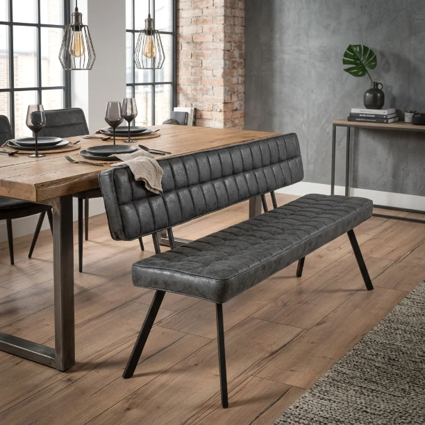 Picture of Ginger leather-look dining bench