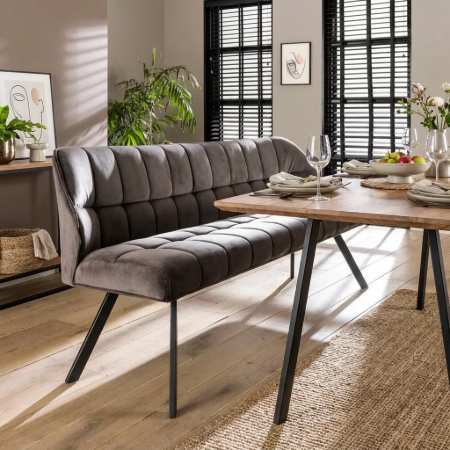 Picture of Thandie Velvet Dining Bench 180cm