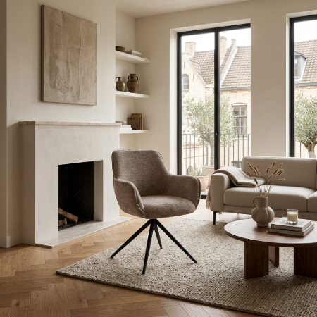 Picture of Swivel Dining Chair Fondo Chenille