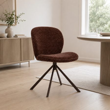 Picture of Swivel Dining Chair Femke Bouclé