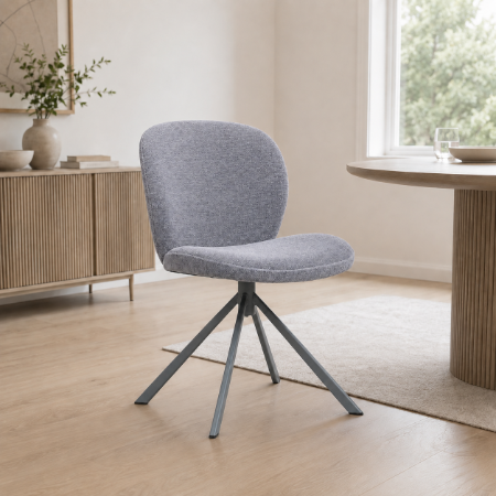 Picture of Swivel Dining Chair Femke Bouclé