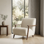 Picture of Meghan Chenille / Walnut Armchair