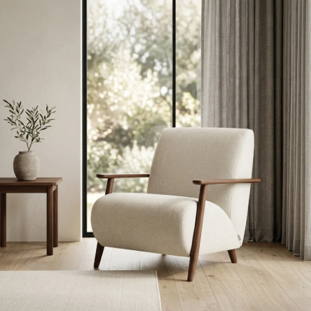 Picture of Meghan Chenille / Walnut Armchair