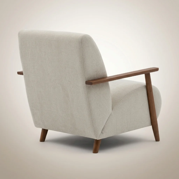 Picture of Meghan Chenille / Walnut Armchair
