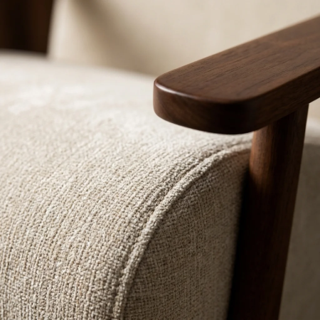 Picture of Meghan Chenille / Walnut Armchair