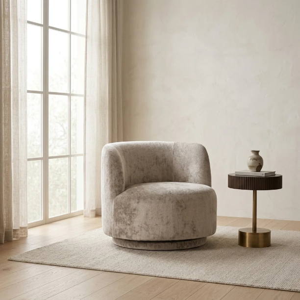 Picture of Popular Modular Swivel Armchair, Chenille