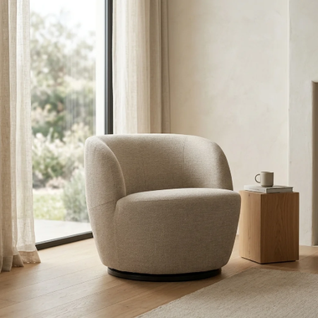 Picture of Serra Woven Swivel Armchair