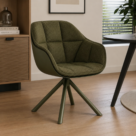 Picture of Swivel Dining Chair Tywan Bouclé, color Beige