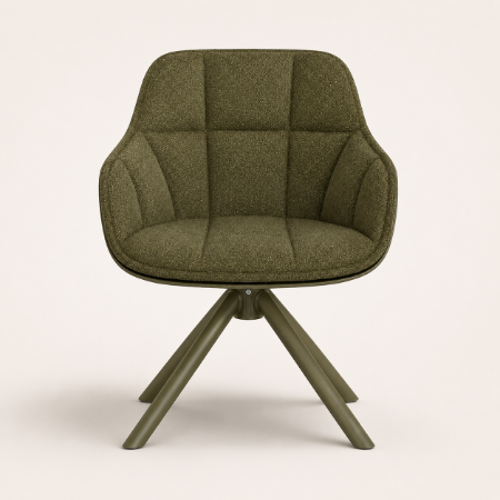 Picture of Swivel Dining Chair Tywan Bouclé, color Beige