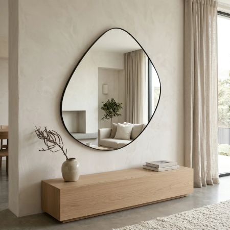 Picture of Organic Mirror Anera 90 x 93cm, color Black