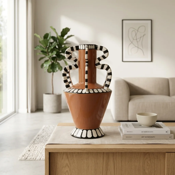 Picture of Vase Dusa 1 40cm high, color Brown