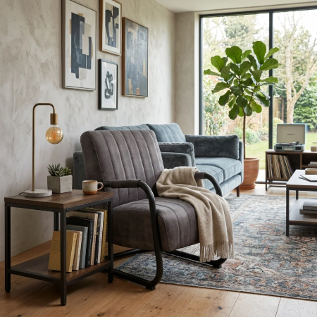 Picture of Armchair Otis Bouclé, color Beige