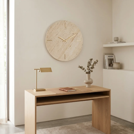 Picture of Jenay Marble Clock, Cream color