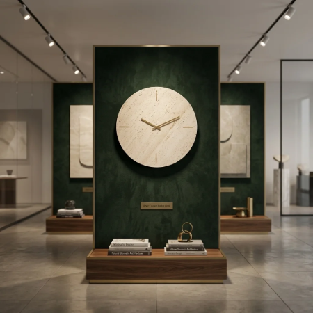 Picture of Jenay Marble Clock, Cream color