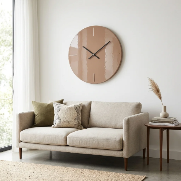 Picture of Clock Elles 74cm, color Mocha Mousse