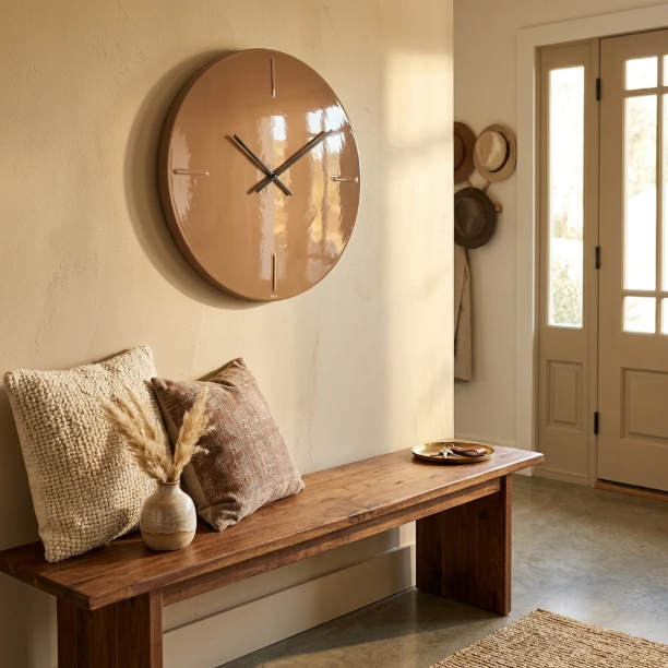 Picture of Clock Elles 74cm, color Mocha Mousse