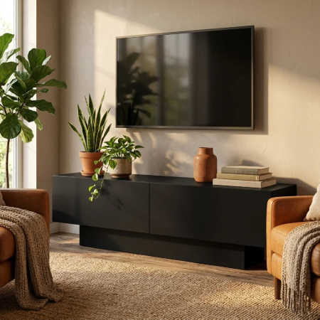 Picture of William TV cabinet with 2 flaps
