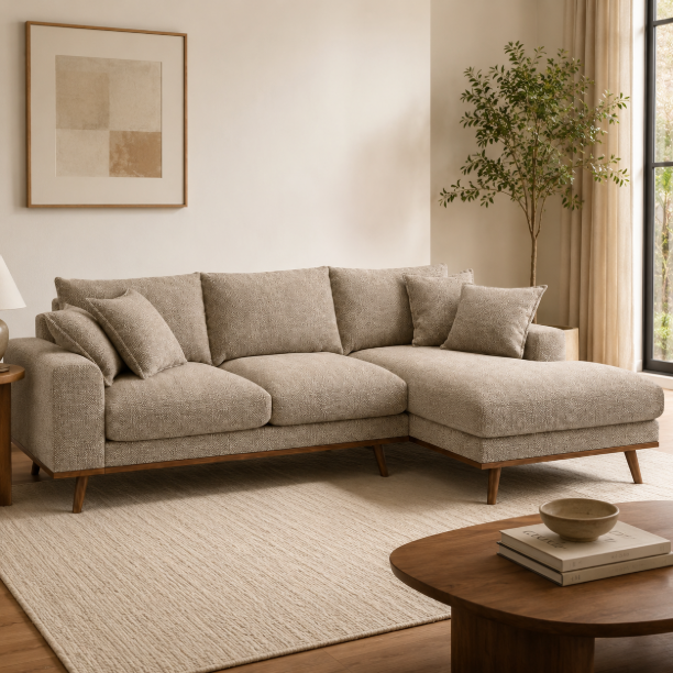Picture of 3-seater Lounge Sofa Kedra 283cm, Silencio fabric