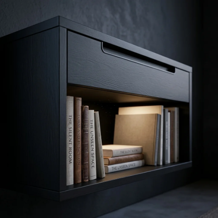 Picture of Floating Nightstand Daeg With drawer & compartment