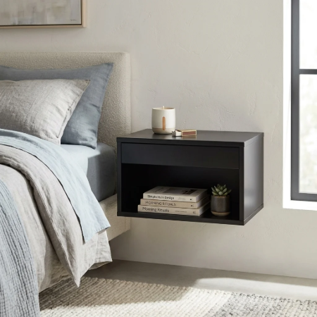 Picture of Floating Nightstand Daeg With drawer & compartment