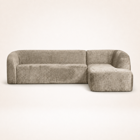 Picture of Corner Sofa Sloping Right, Structure Velvet