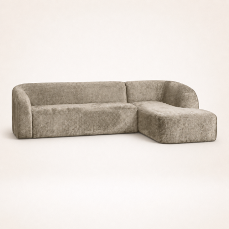 Picture of Corner Sofa Sloping Right, Structure Velvet