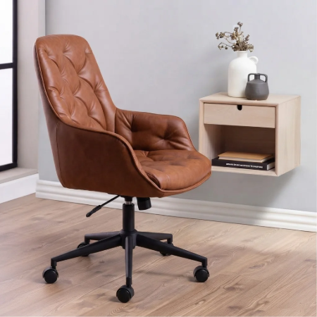 Picture of Joellyn office chair PU leather, color Brown