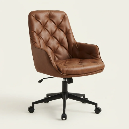 Picture of Joellyn office chair PU leather, color Brown