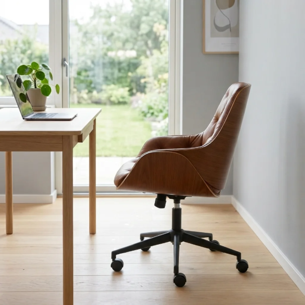 Picture of Joellyn office chair PU leather, color Brown