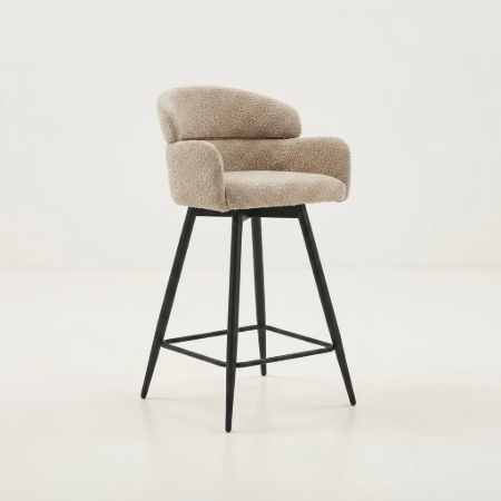 Picture of Swivel Bar Stool Shalandra Bouclé