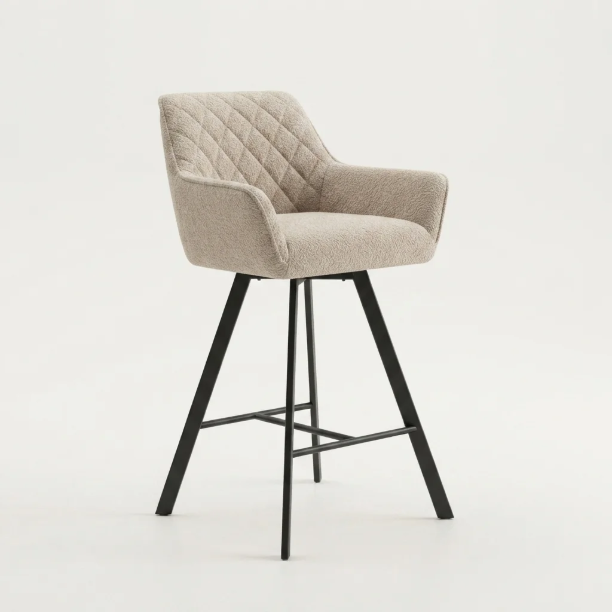 Picture of Swivel Bar Stool Thandie Bouclé
