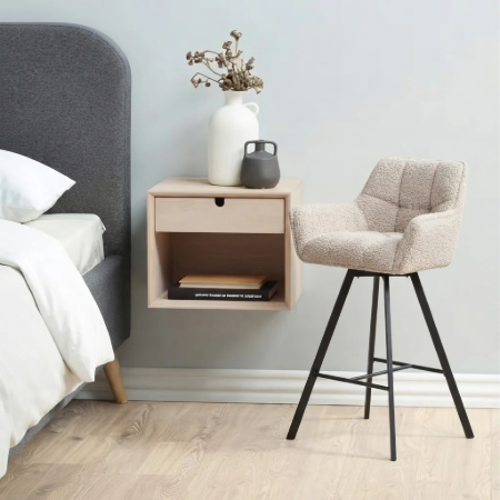 Picture of Swivel Bar Stool Thandie Bouclé