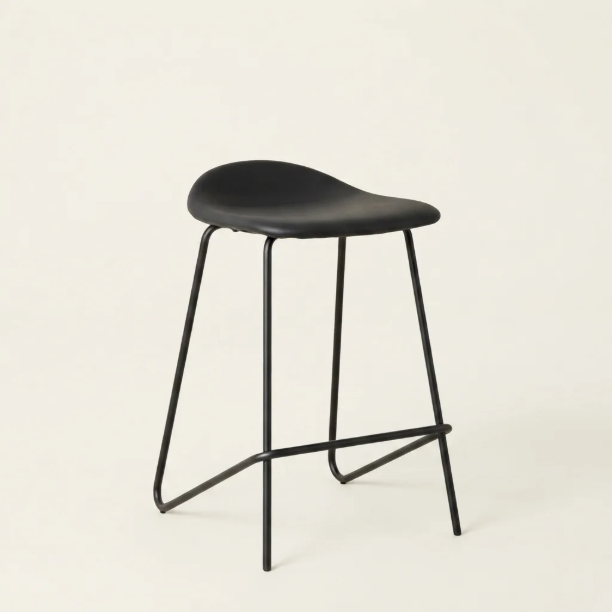 Picture of Meggan Leather-look Bar Stool, color Black