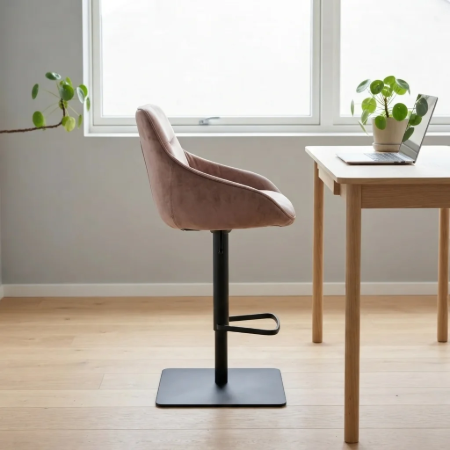 Picture of Swivel Bar Stool Beauty Micro Suede, color Taupe