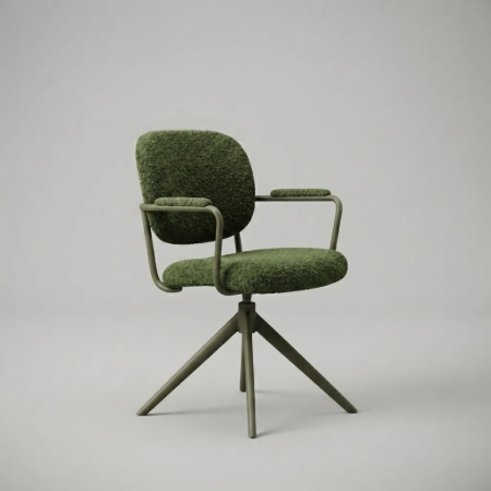Picture of Swivel Dining Chair Basel Bouclé