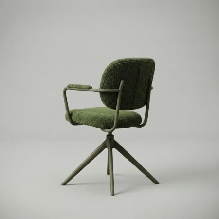 Picture of Swivel Dining Chair Basel Bouclé
