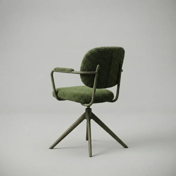 Picture of Swivel Dining Chair Basel Bouclé