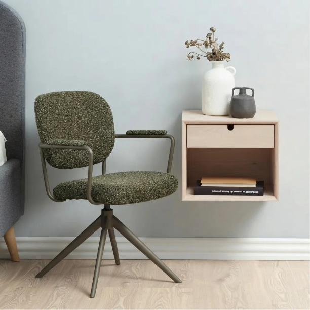 Picture of Swivel Dining Chair Basel Bouclé
